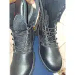 Bottes tactiques à zip latéral et embout de sécurité – noir photo review