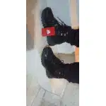 Bottes de randonnée imperméables en daim gris photo review