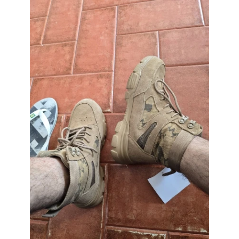 Bottes tactiques mi-hauteur sable à embout de sécurité photo review