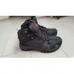 Bottes de randonnée imperméables en daim gris photo review