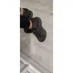 Bottes de randonnée imperméables en daim gris photo review