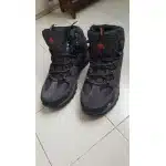 Bottes de randonnée imperméables en daim gris photo review