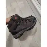 Bottes de randonnée imperméables en daim gris photo review