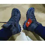 Bottes de randonnée imperméables en daim gris photo review