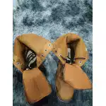 Bottes de combat vintage en cuir marron coyote photo review