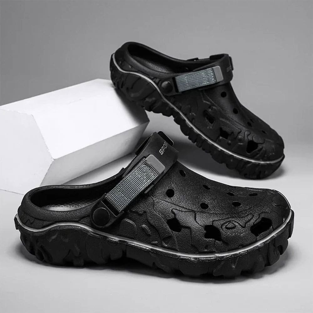Black tactical crocs