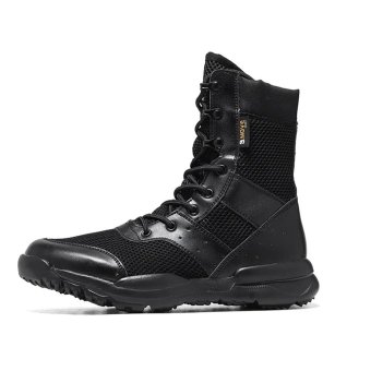 Breathable Combat Boots Black