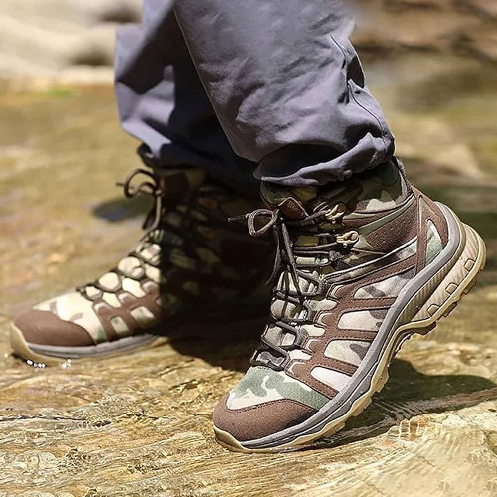 Camouflage mid tactical boots Multicam