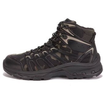 Camouflage mid tactical boots Multicam Black