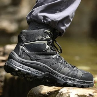 Camouflage mid tactical boots Multicam Black