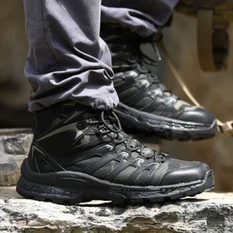 Camouflage mid tactical boots Multicam Black