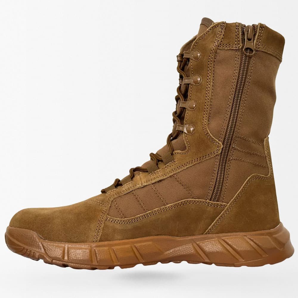 Coyote Brown zip combat boots
