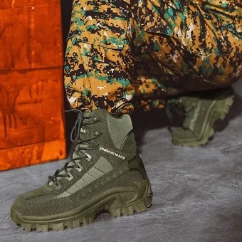 Desert Combat Boots Olive Green