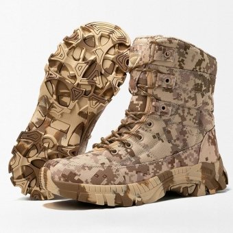 Desert digital camouflage lightweight boots