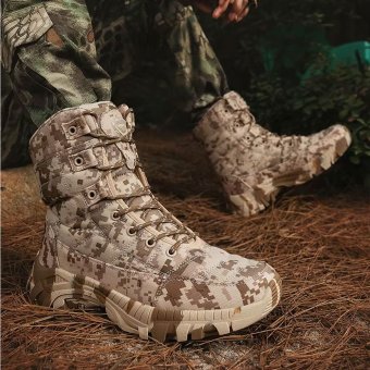 Desert digital camouflage lightweight boots