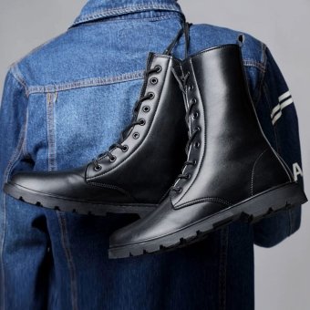 Genuine leather military boots