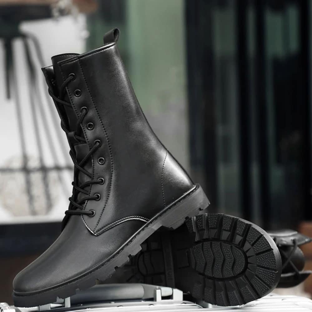 Genuine leather military boots