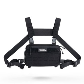 Sac de poitrine Molle découpé au laser Noir