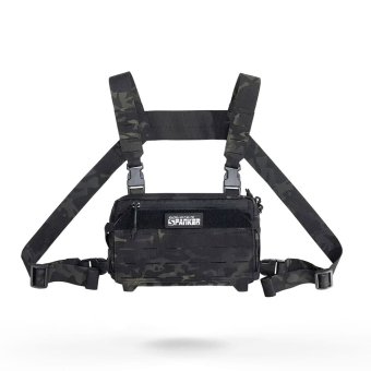 Sac de poitrine Molle à découpe laser Multicam Noir