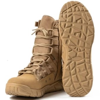 Lightweight Training Boots Faux Suede Desert Tan