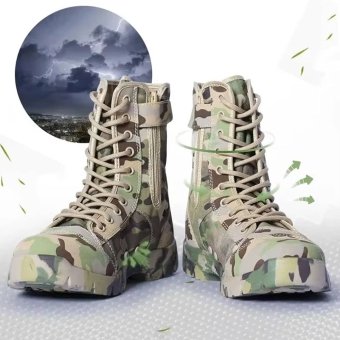 Lightweight running tactical boots Camouflage Multicam