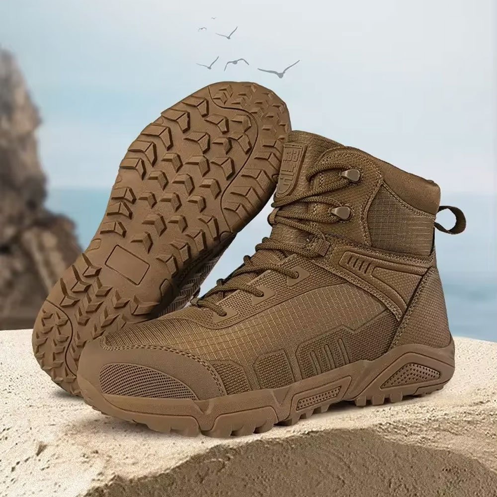 Mid height tactical hiking boots Coyote Brown