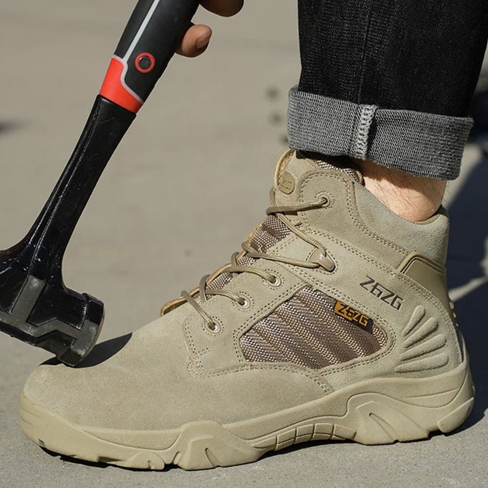 Mid length Safety boots Desert Tan