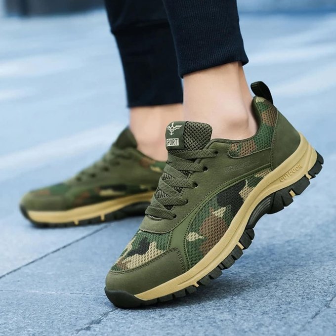 Military camo training shoes