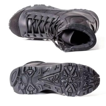 Military lace up boots Black