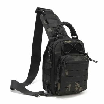 Sac à bandoulière tactique Molle Multicam Noir