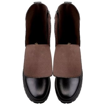 Real leather combat boots