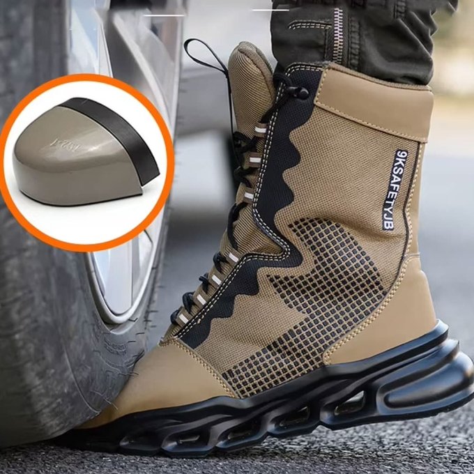Safety military boots Tan