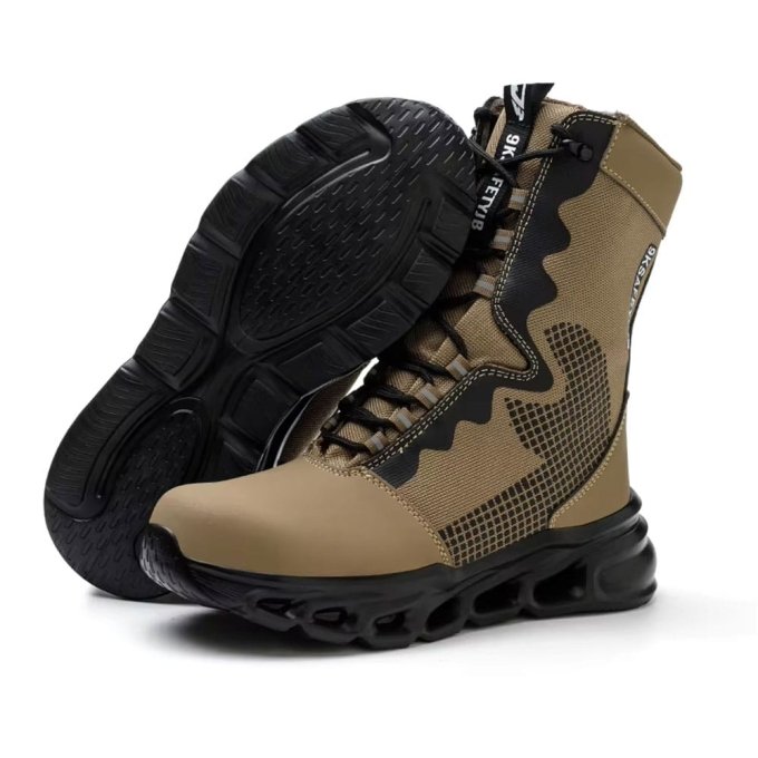 Safety military boots Tan