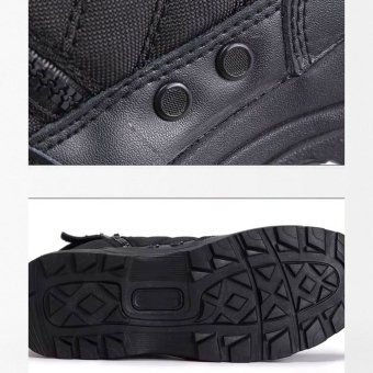 Side zip tactical boots Black