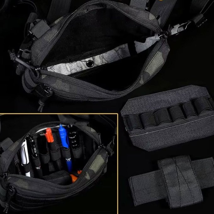 Small tactical chest bag Black