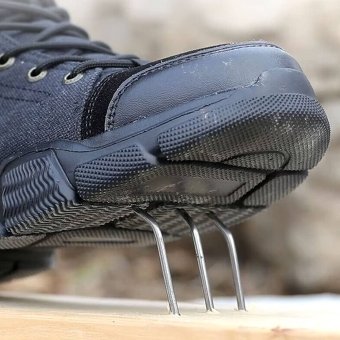 Steel toe military Black boots