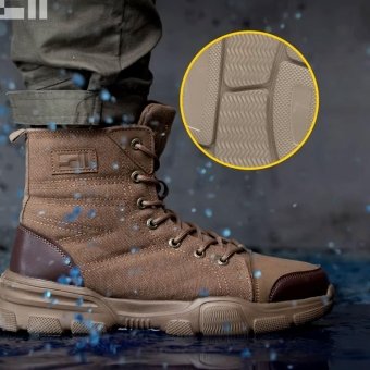Steel toe military Brown boots
