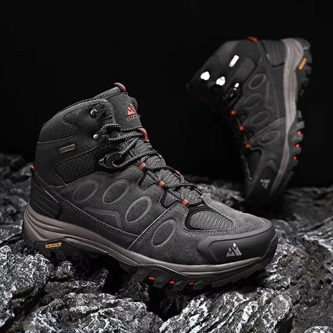 Suede hiking boots Grey "Hikeup"
