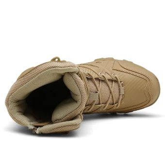 Synthetic leather combat boots Desert Tan