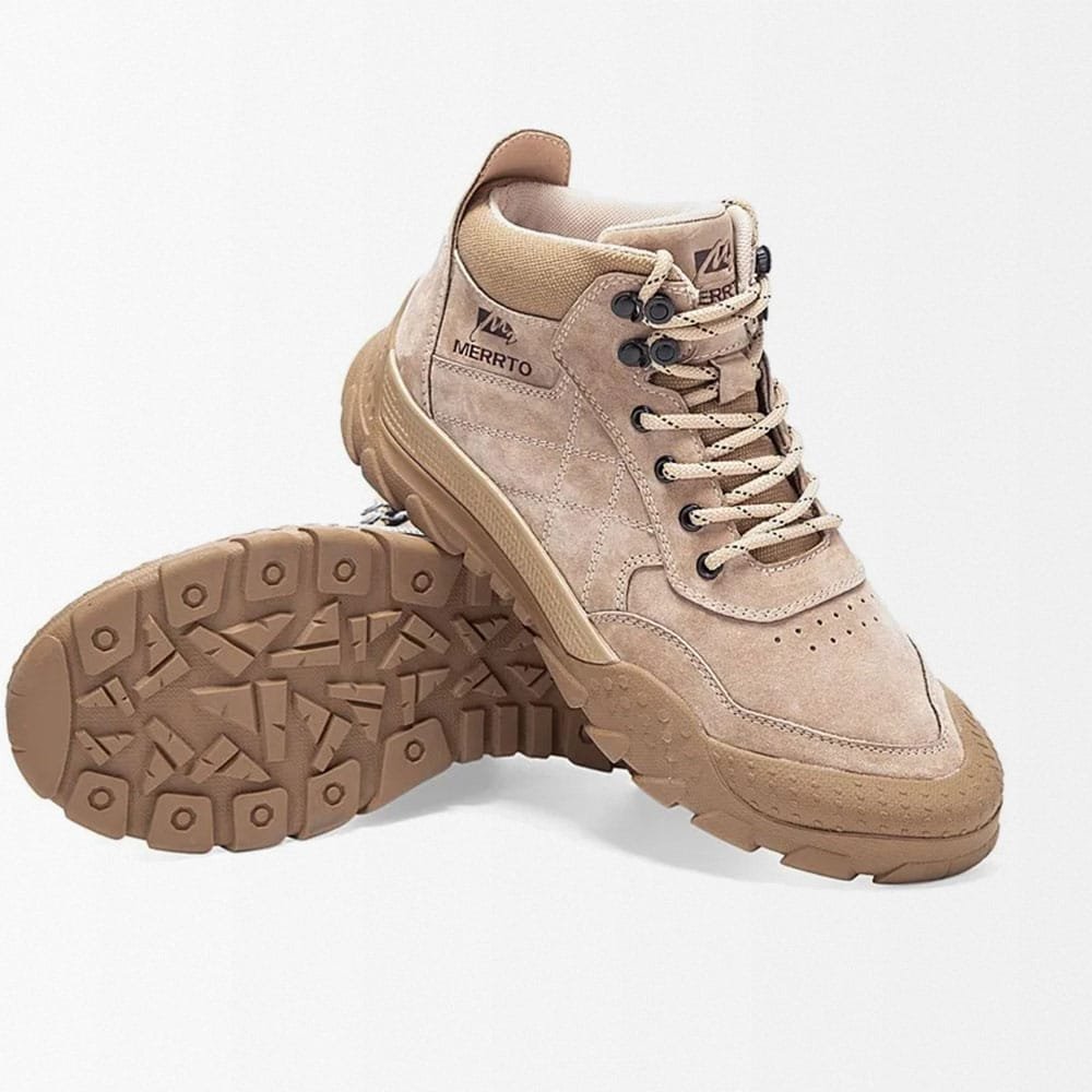 Tactical Cow leather Ankle casual Boots Desert Tan