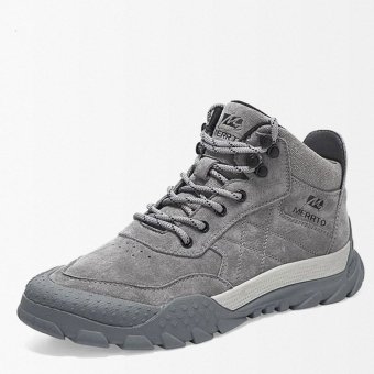 Tactical Cow leather Ankle casual Boots Grey