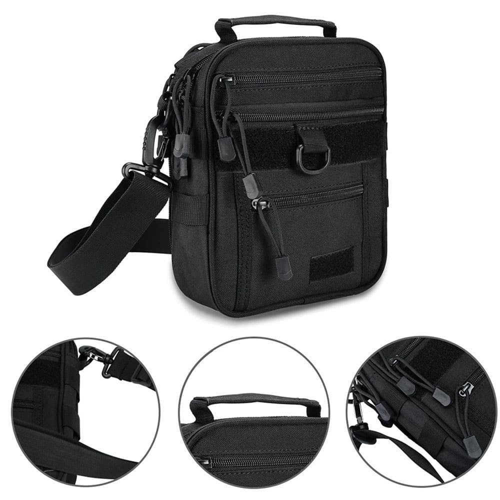 Tactical sling bag with holster for pistol