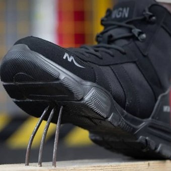 Tactical steel toe work boots Black