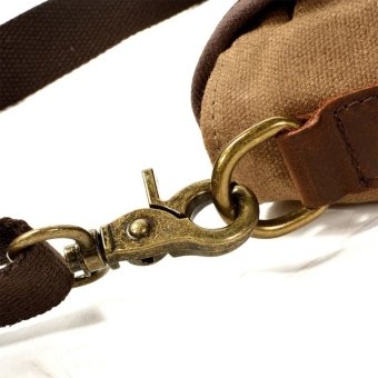 Vintage Leather military style messenger bag