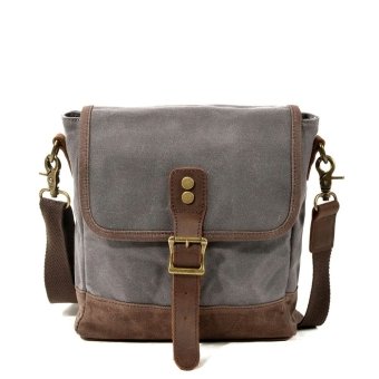 Vintage Leather military style messenger bag