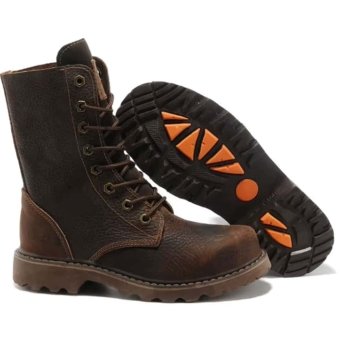 Vintage combat boots brown leather