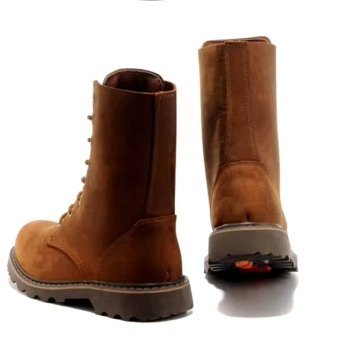 Vintage combat boots coyote brown leather