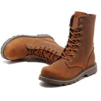 Vintage combat boots coyote brown leather