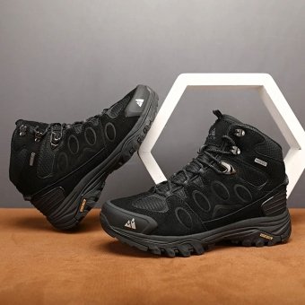 Waterproof Suede Hiking Boots Black