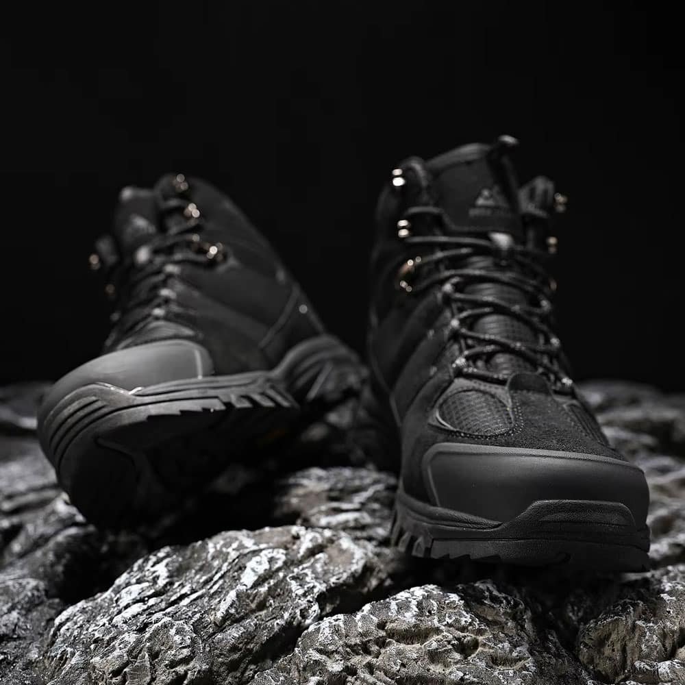 Waterproof Suede Hiking Boots Black